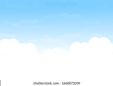 Cloud on blue sky background vector illustration.