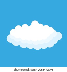 Cloud on blue sky icon. Vector illustration