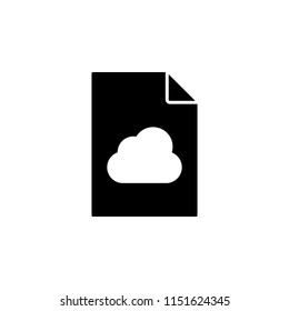 cloud on document icon. Element of document icon. Premium quality graphic design icon. Signs and symbols collection icon for websites, web design, mobile app