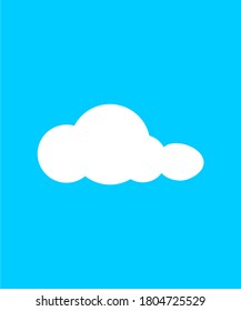 cloud on the sky icon vector logo design