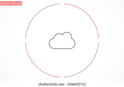 Cloud online vector icon. 