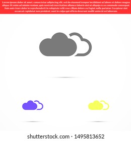 Cloud online vector icon. Cloud online file storage icon. Cloud online photo icon. Cloud online web phone icon.