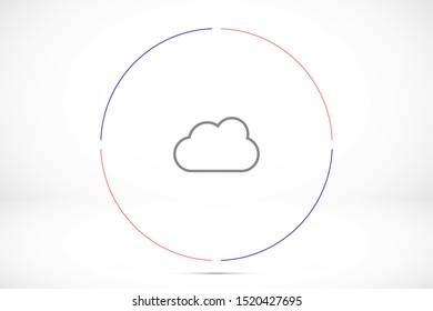 Cloud online vector icon. Cloud online file storage icon. Cloud online photo icon. Cloud online web phone icon.