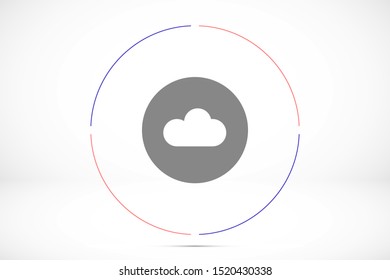 Cloud online vector icon. Cloud online file storage icon. Cloud online photo icon. Cloud online web phone icon.