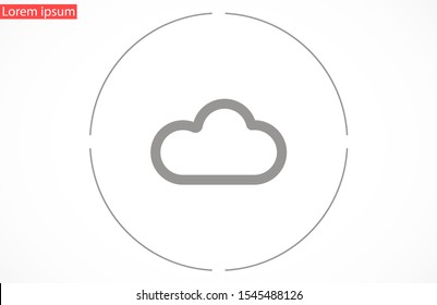 Cloud online vector icon. Cloud online file storage icon. Cloud online photo icon. Cloud online web phone icon.