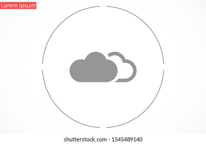 Cloud online vector icon. Cloud online file storage icon. Cloud online photo icon. Cloud online web phone icon.
