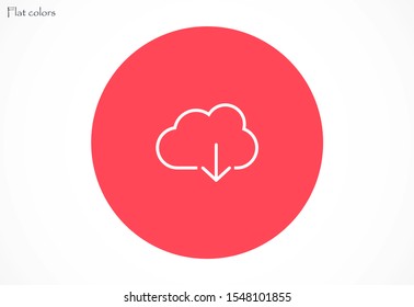 Cloud online vector icon. Cloud online file storage icon. Cloud online photo icon. Cloud online web phone icon.
