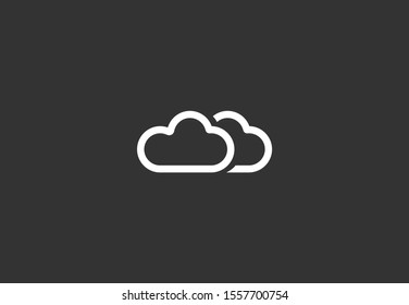 Cloud online vector icon. Cloud online file storage icon. Cloud online photo icon. Cloud online web phone icon.