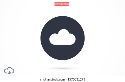 Cloud online vector icon. Cloud online file storage icon. Cloud online photo icon. Cloud online web phone icon.