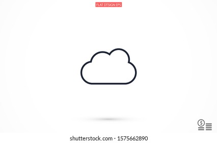 Cloud online vector icon. Cloud online file storage icon. Cloud online photo icon. Cloud online web phone icon.