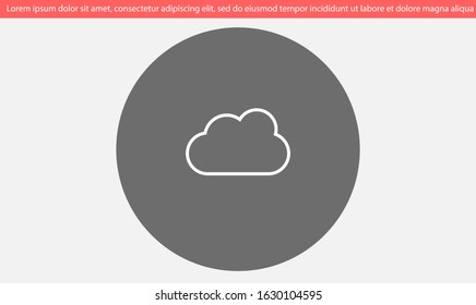 Cloud online vector icon. Cloud online file storage icon. Cloud online photo icon. Cloud online web phone icon.