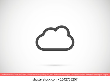 Cloud online vector icon. Cloud online file storage icon. Cloud online photo icon. Cloud online web phone icon.