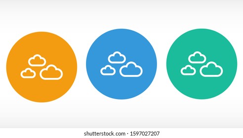 Cloud online vector cloud icon for viewing vector icon weather cloud linear vector icon