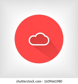 Cloud online vector cloud icon for viewing vector icon weather cloud linear vector icon