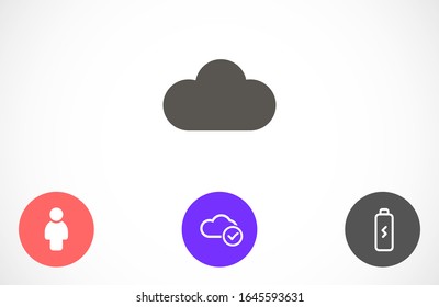 Cloud online vector cloud icon for viewing vector icon weather cloud linear vector icon