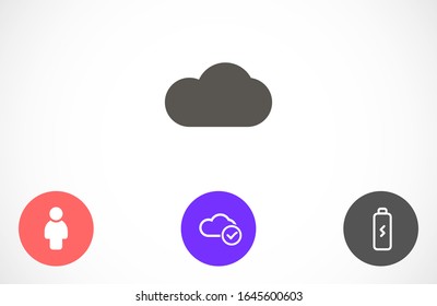 Cloud online vector cloud icon for viewing vector icon weather cloud linear vector icon