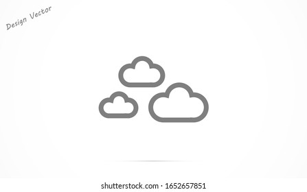 Cloud online vector cloud icon for viewing vector icon weather cloud linear vector icon