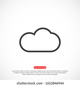 Cloud online vector cloud icon for viewing vector icon weather cloud linear vector icon