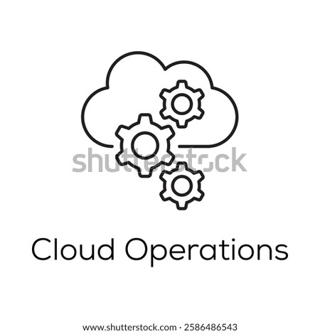 Cloud Operations Icon – Cloud-Based Process Automation and IT Management