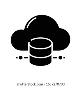 Cloud opportunities black icon, concept illustration, vector flat symbol, glyph sign.