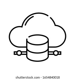 Cloud opportunities line icon, concept sign, outline vector illustration, linear symbol.