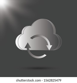 Cloud optimization flat concept icon