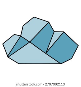 cloud origami papercraft hobby fun flat color vector illustration template design