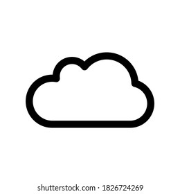 Cloud Outline Icon Black White Item Stock Vector (Royalty Free ...