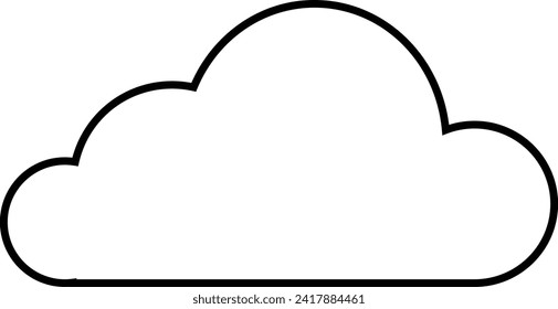 cloud outline icon clouds lines   icons Vector illustration