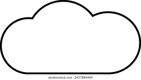 cloud outline icon clouds lines   icons Vector illustration