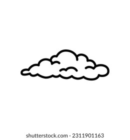 Cloud outline icon. Editable stroke. Isolated vector illustration