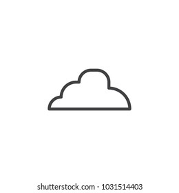 Cloud outline icon. linear style sign for mobile concept and web design. Cloudy weather simple line vector icon. Symbol, logo illustration. Pixel perfect vector graphics