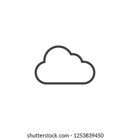 Cloud outline icon. linear style sign for mobile concept and web design. Weather cloud simple line vector icon. Symbol, logo illustration. Pixel perfect vector graphics