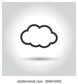 Cloud Outline icon. pictogram concept web buttons. vector illustration. Flat design style