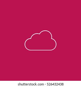 cloud outline icon vector, can be used for web and mobile design