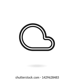 Cloud outline icon. Vector illustration logo design template. Editable stroke.