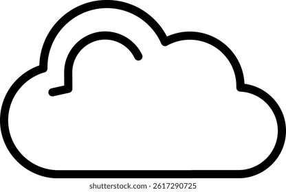 Cloud Outline icon vector illustration 
