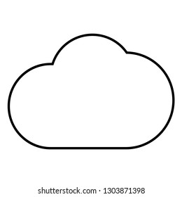 Cloud outline icon vector illustrator isolated on white background.