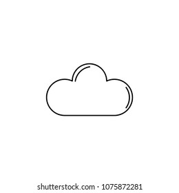 Cloud outline icon, vector icon, isolated on white background