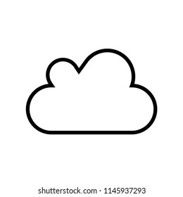 Cloud outline icon vector icon. Simple element illustration. Cloud outline symbol design. Can be used for web and mobile.