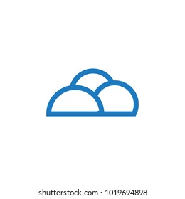 Cloud outline nature graphic template vector