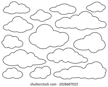 風景 空 雲 イラスト モノクロ のイラスト素材 画像 ベクター画像 Shutterstock