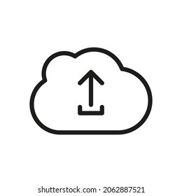 Cloud Outline Vector Icon. Illustration Of A Stroke Vector On A White Background. For App And Website