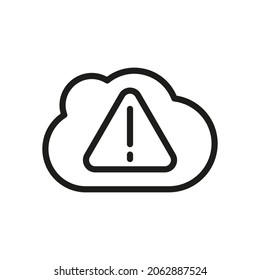Cloud Outline Vector Icon. Illustration Of A Stroke Vector On A White Background. For App And Website