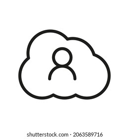 Cloud Outline Vector Icon. Illustration Of A Stroke Vector On A White Background. For App And Website