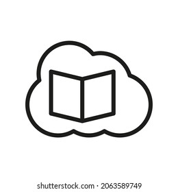 Cloud Outline Vector Icon. Illustration Of A Stroke Vector On A White Background. For App And Website