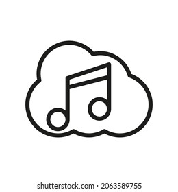 Icono del vector de contorno de nube. Ilustración De Un Vector De Estroque Sobre Un Fondo Blanco. Para App Y Sitio Web