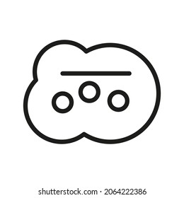 Cloud Outline Vector Icon. Illustration Of A Stroke Vector On A White Background. For App And Website