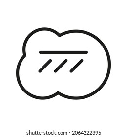 Cloud Outline Vector Icon. Illustration Of A Stroke Vector On A White Background. For App And Website
