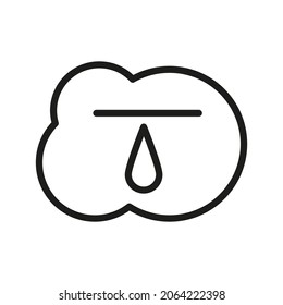 Cloud-Umriss-Vektorsymbol. Illustration eines Schlaganfalls auf weißem Hintergrund. Für App und Website